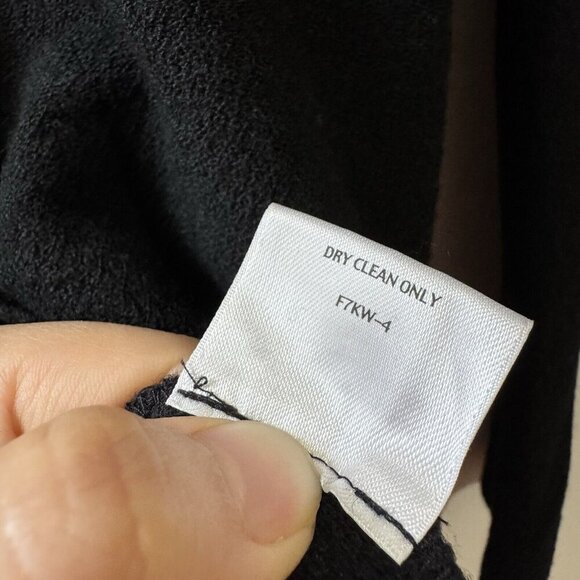 Vintage EILEEN FISHER  100% Wool Cardigan Sz PP Black Button Front Women’s - Picture 9 of 16